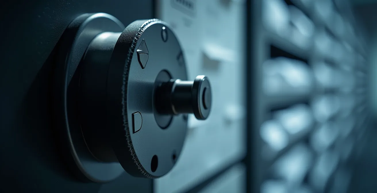 Documents administratifs sécurisés dans un coffre-fort numérique moderne